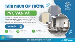 Tấm Nhựa ốp Tường PVC Vân Vải