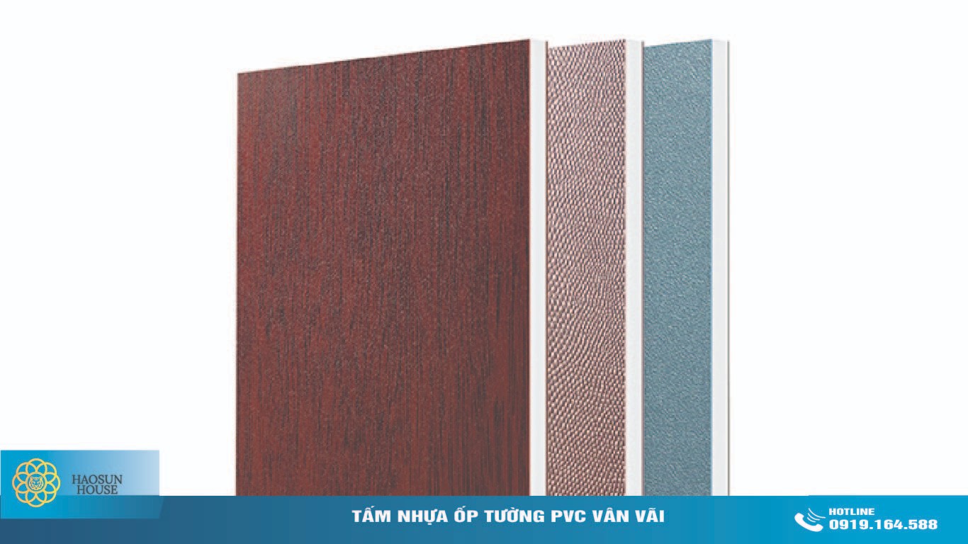Tấm Nhựa ốp tường PVC Vân Vải