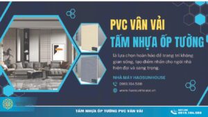 Tấm Nhựa ốp tường PVC Vân Vải