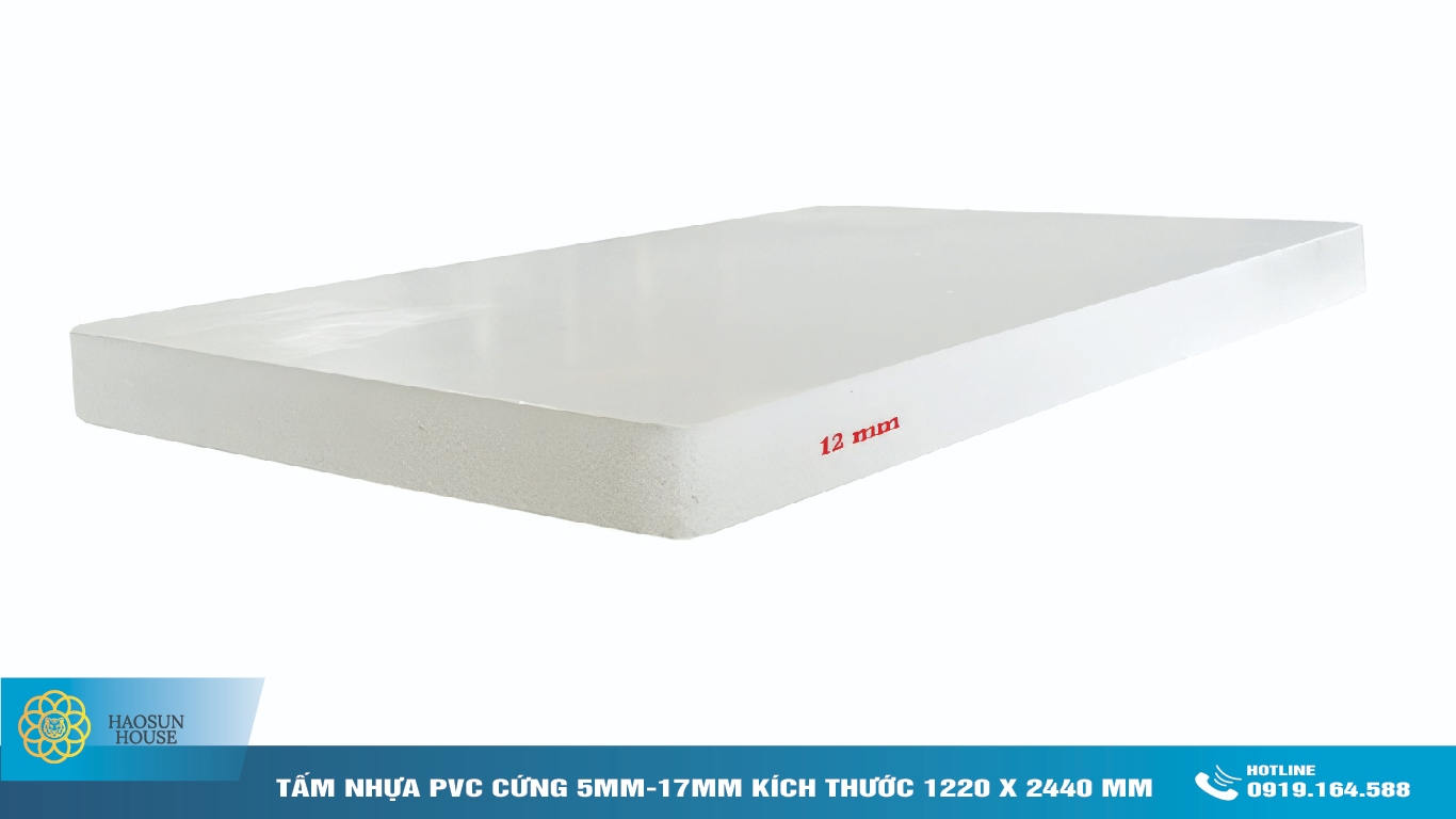 Tấm Nhựa PVC Cứng 12mm haosunhouse