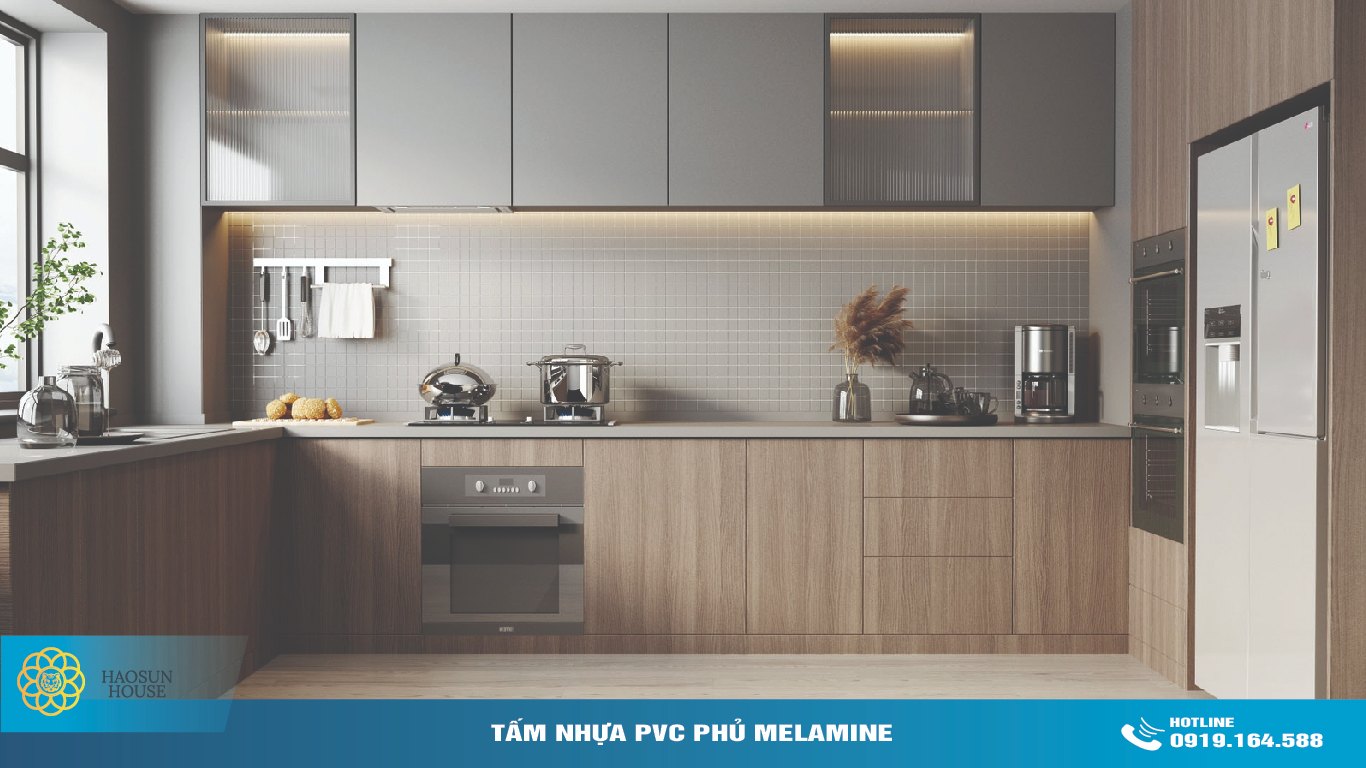 Tấm Nhựa PVC phủ Melamine Phòng bếp