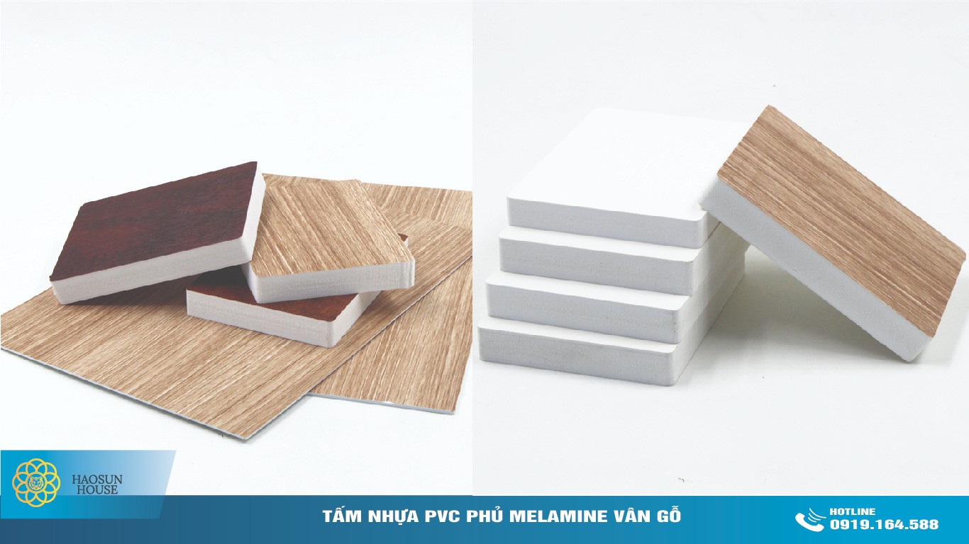 Tấm Nhựa pvc phủ melamine vân gỗ