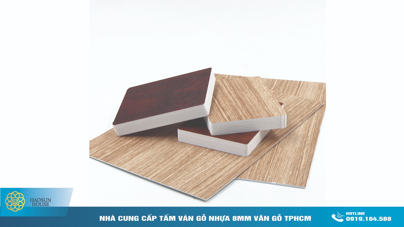 Tấm Ván Gỗ Nhựa 8mm Vân gỗ Haosunhouse