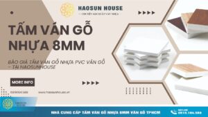 Tấm Ván Gỗ Nhựa 8 mm vân gỗ haosunhouse