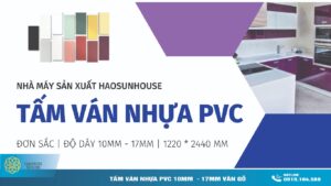 Tấm ván nhựa PVC 10mm và 17mm đơn sắc