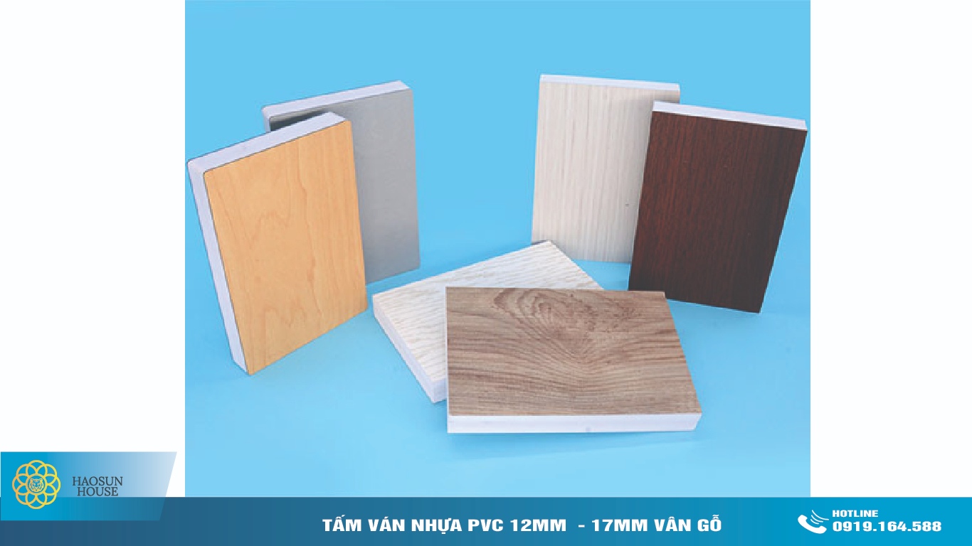 Tấm Ván Nhựa PVC 12mm 17mm Vân Gỗ