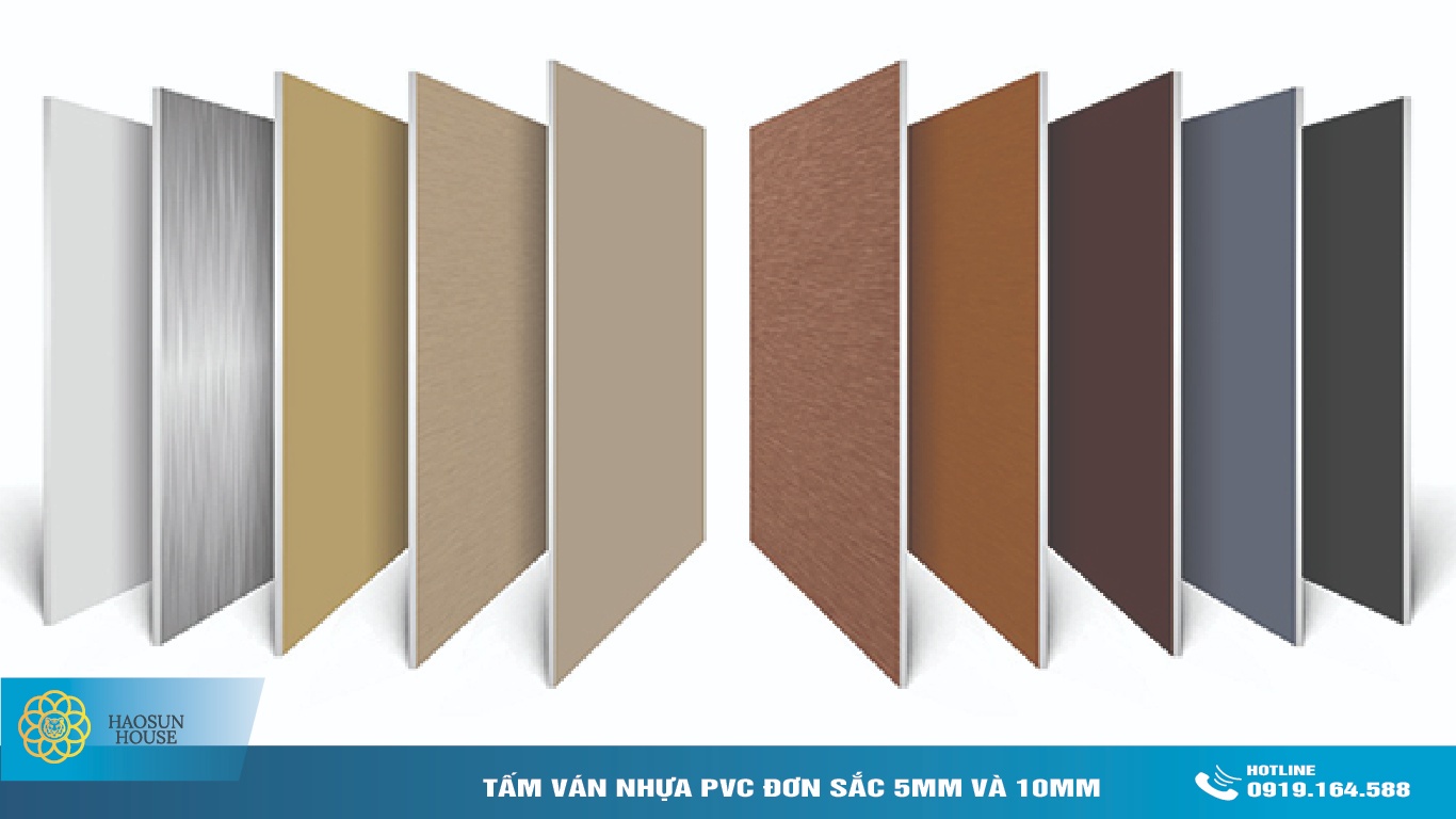 Tấm Ván Nhựa PVC 5mm và 10 mm đơn sắc haosunhouse