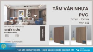 Tấm Ván Nhựa PVC 5mm và 10mm vân gỗ