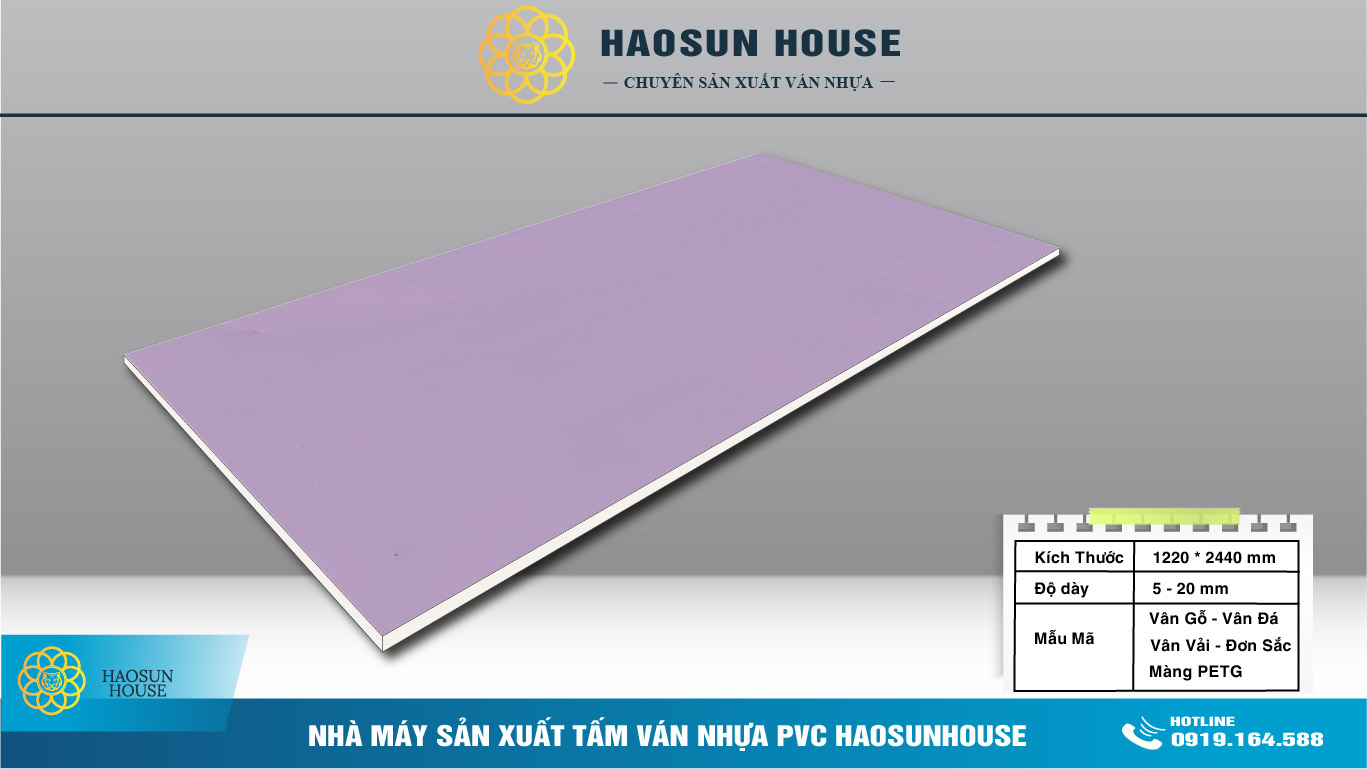Tấm Ván Nhựa PVC Đơn Sắc