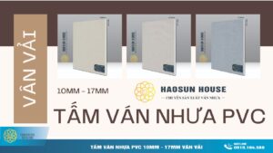 Tấm ván Nhựa PVC Vân vải 10mm vs 17mm