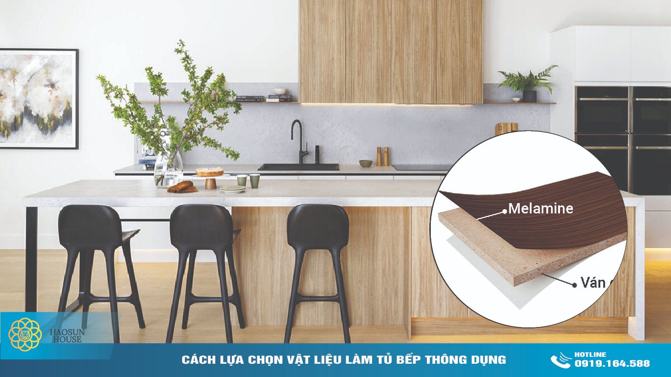 Tủ bếp Melamine
