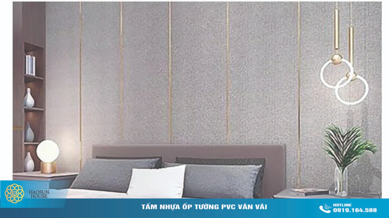 Ứng Dụng Tấm Nhựa ốp Tường PVC Vân Vải
