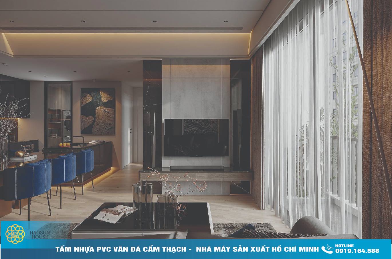 Ứng dụng Tấm Nhựa pvc vân đá cẩm thạch