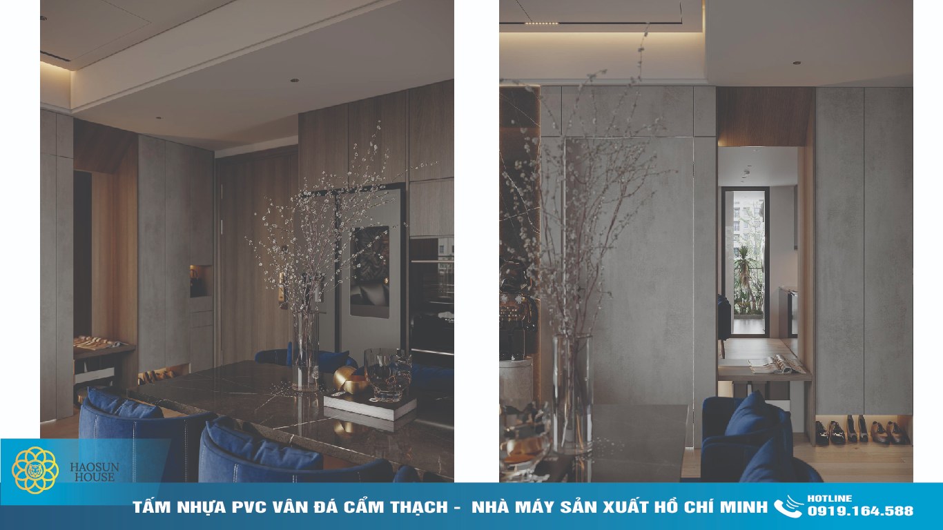 Ứng dụng Tấm Nhựa pvc vân đá cẩm thạch