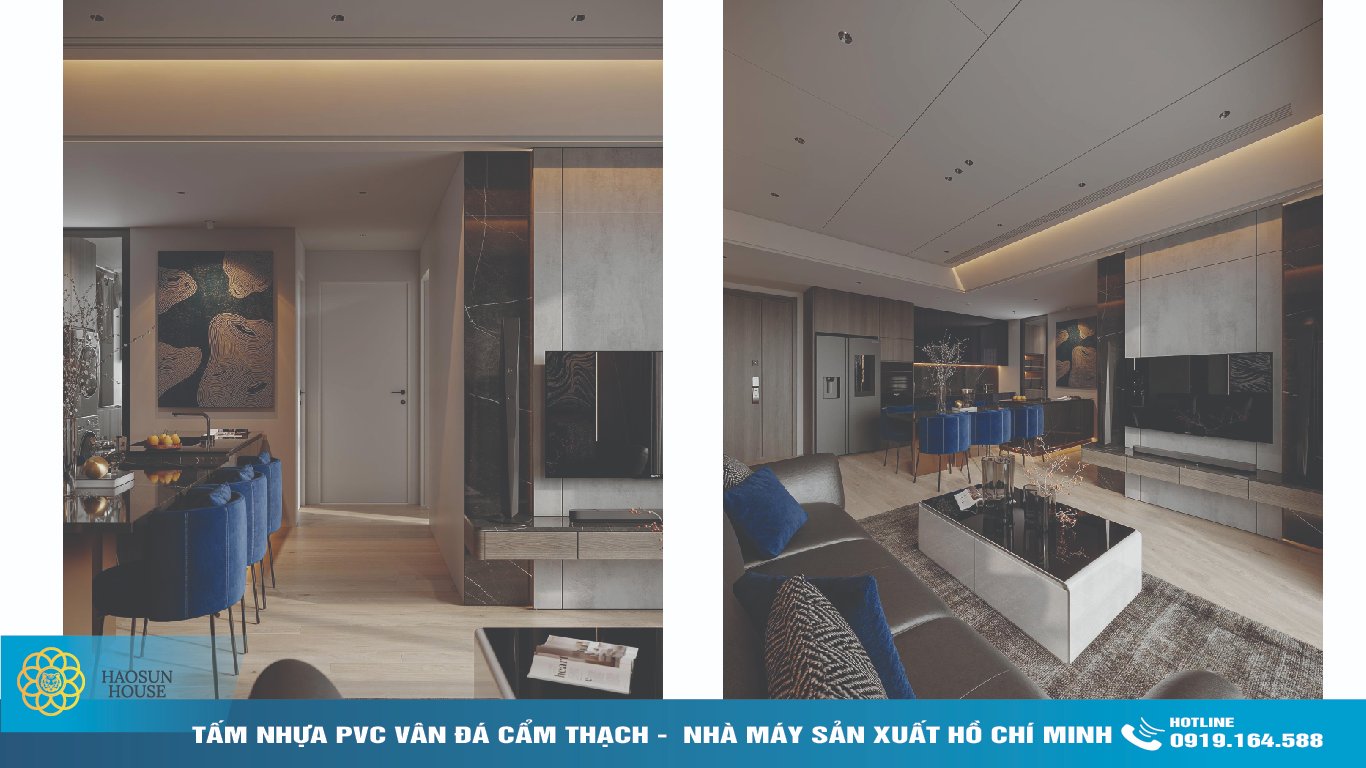 Ứng dụng Tấm Nhựa pvc vân đá cẩm thạch
