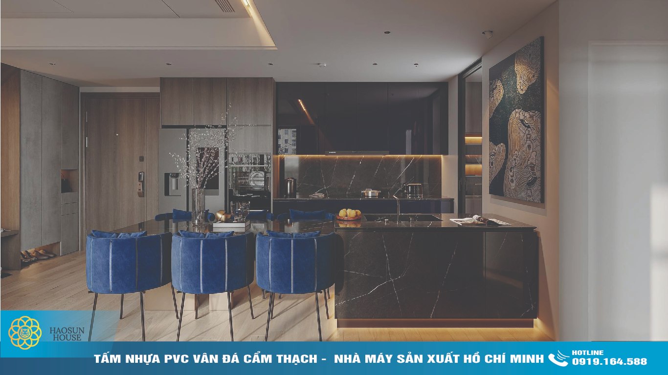 Ứng dụng Tấm Nhựa pvc vân đá cẩm thạch