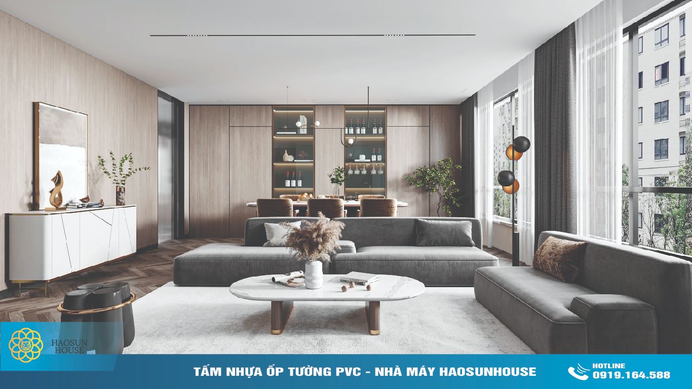 Ứng dụng Tấm ốp Tường PVC Haosunhouse