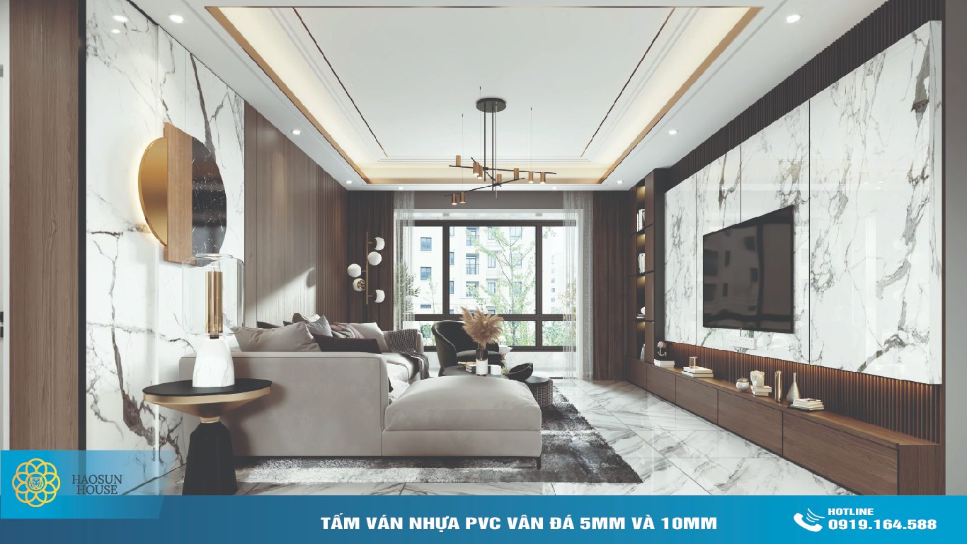 Ứng dụng tấm ván nhựa pvc vân đá 5mm và 10mm