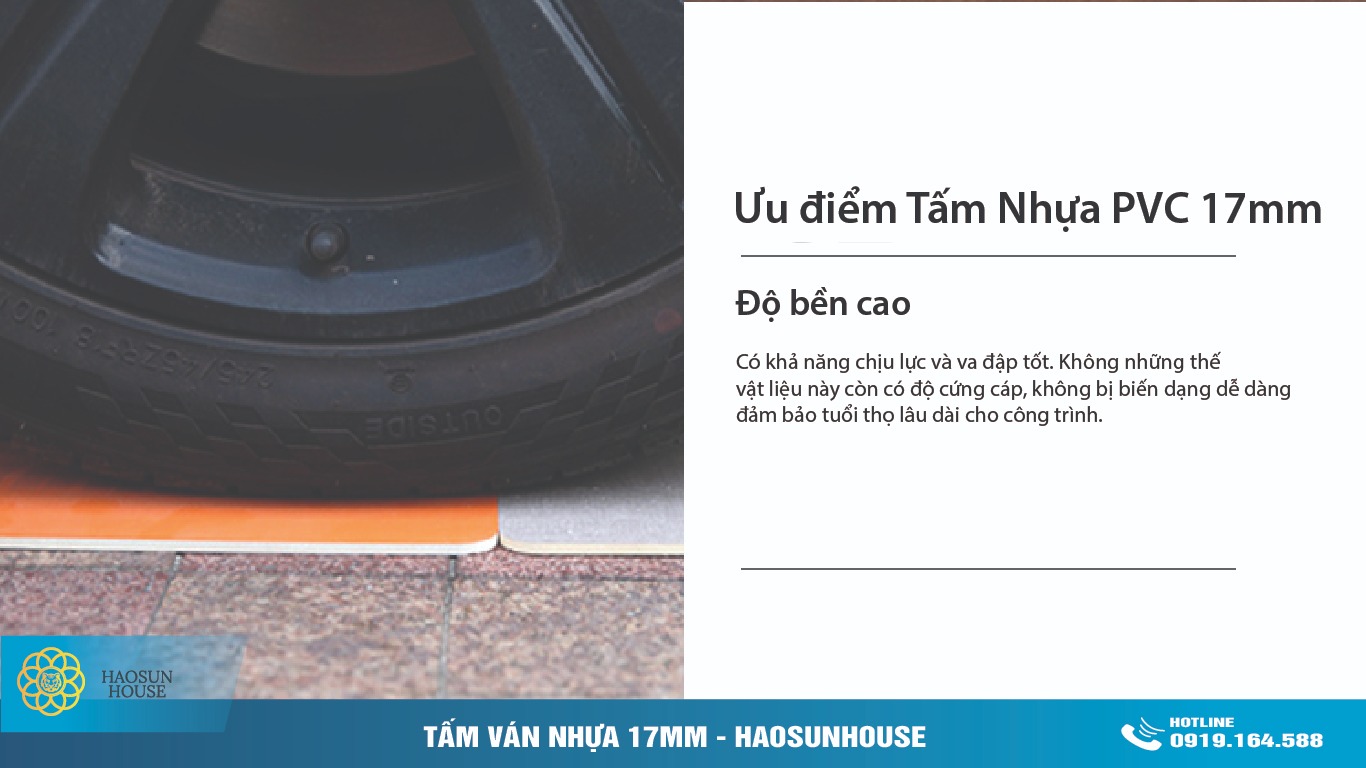 Ưu điểm Tấm Nhựa PVC 17mm Haosunhouse