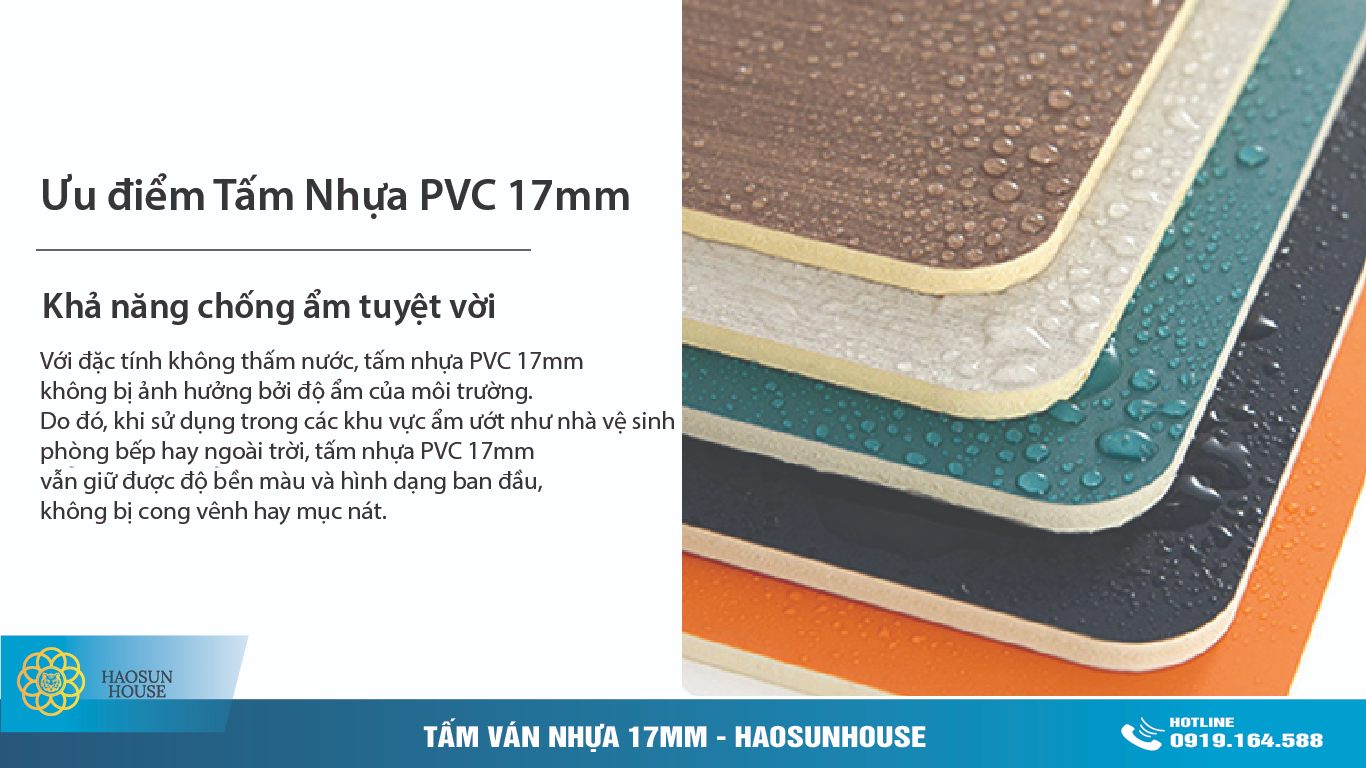 Ưu điểm Tấm Nhựa PVC 17mm Haosunhouse