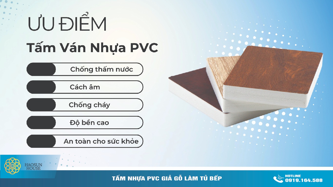 Ưu điểm Tấm Nhựa PVC Giả gỗ Haosunhouse