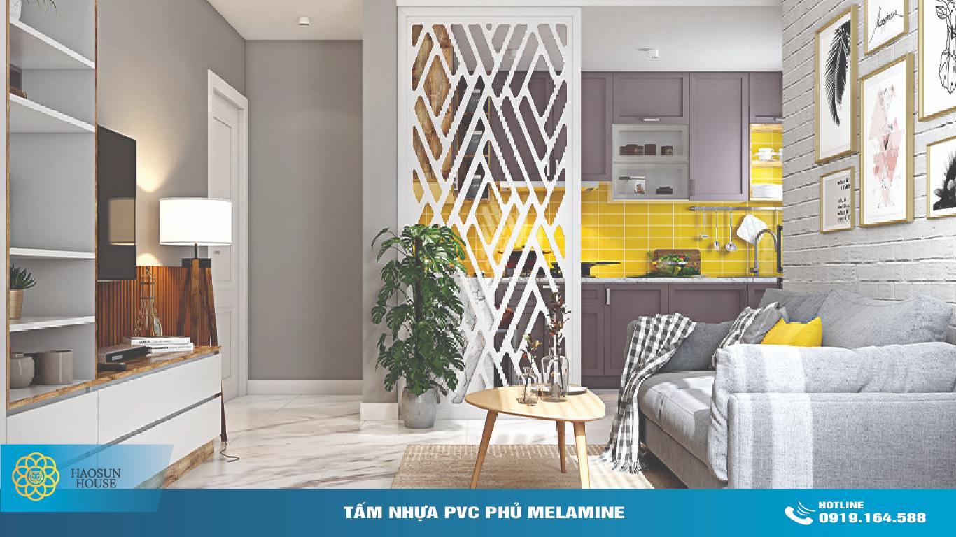 Vách Ngăn Tấm Nhựa PVC phủ Melamine Haosunhouse