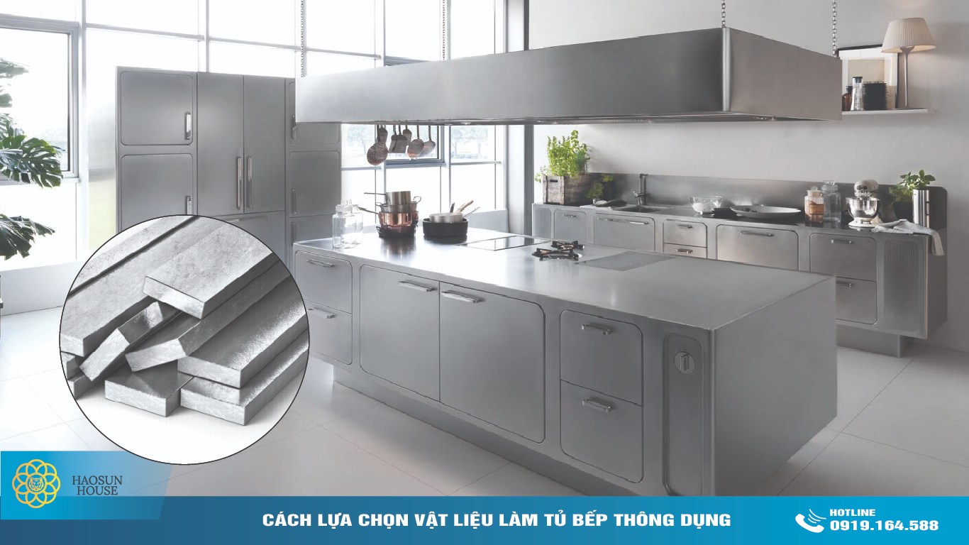 Vật Liệu Làm Tủ Bếp Thép không rỉ