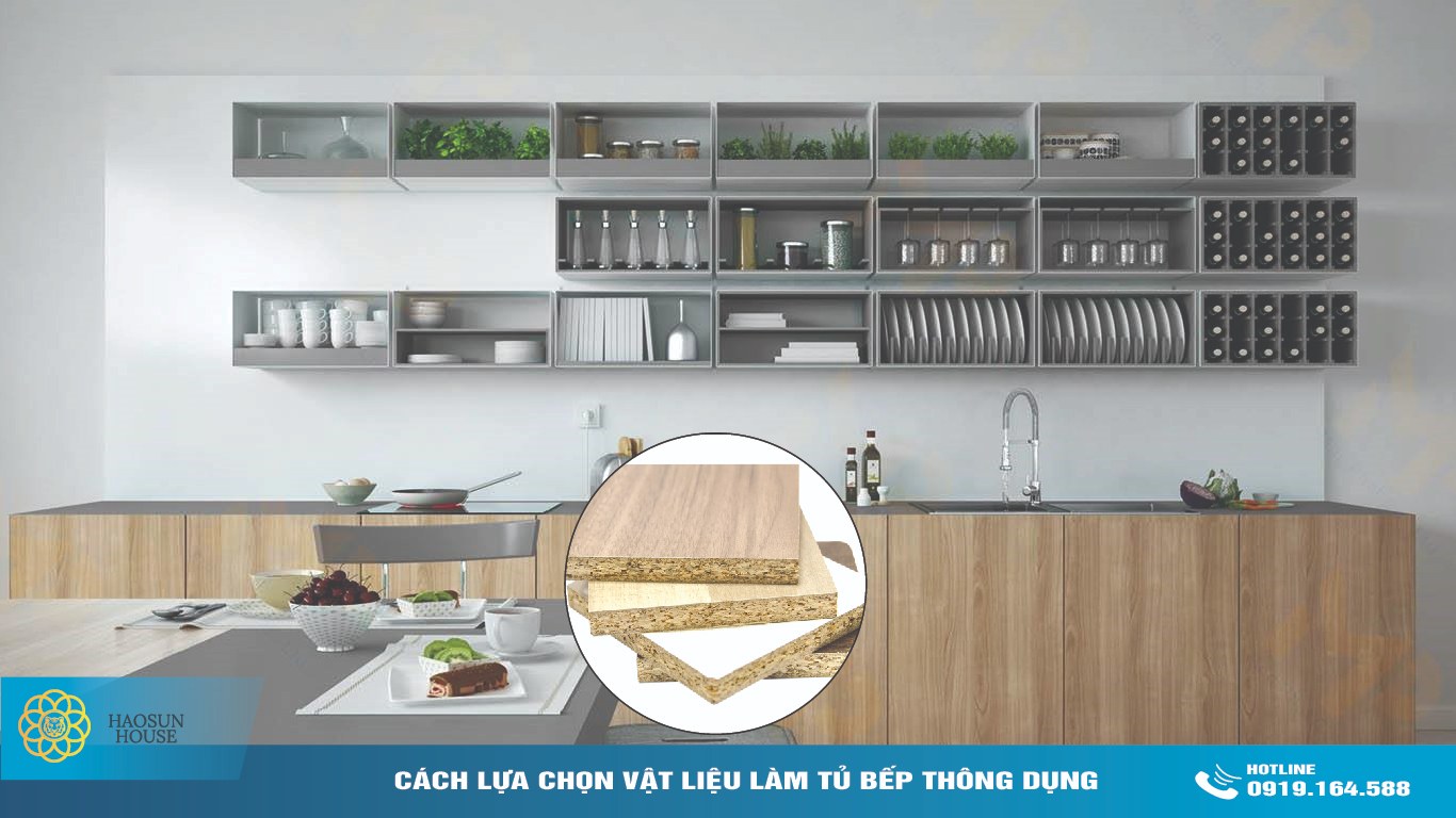 Vật liệu làm tủ bếp ván dăm