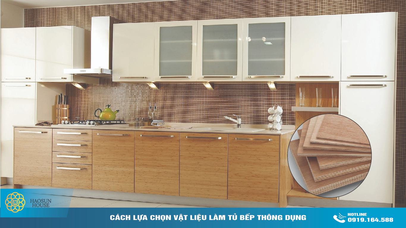 Vật liệu làm tủ bếp ván ép