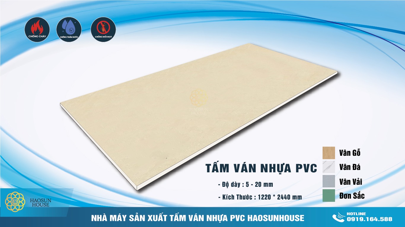 Mẫu mã Tấm Nhựa ốp tường pvc vân vải haosunhouse