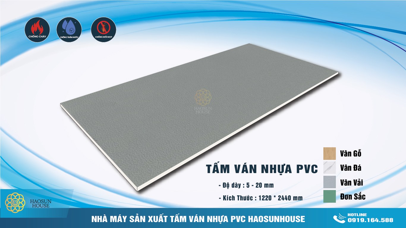 Tấm Nhựa PVC đơn sắc Haosunhouse