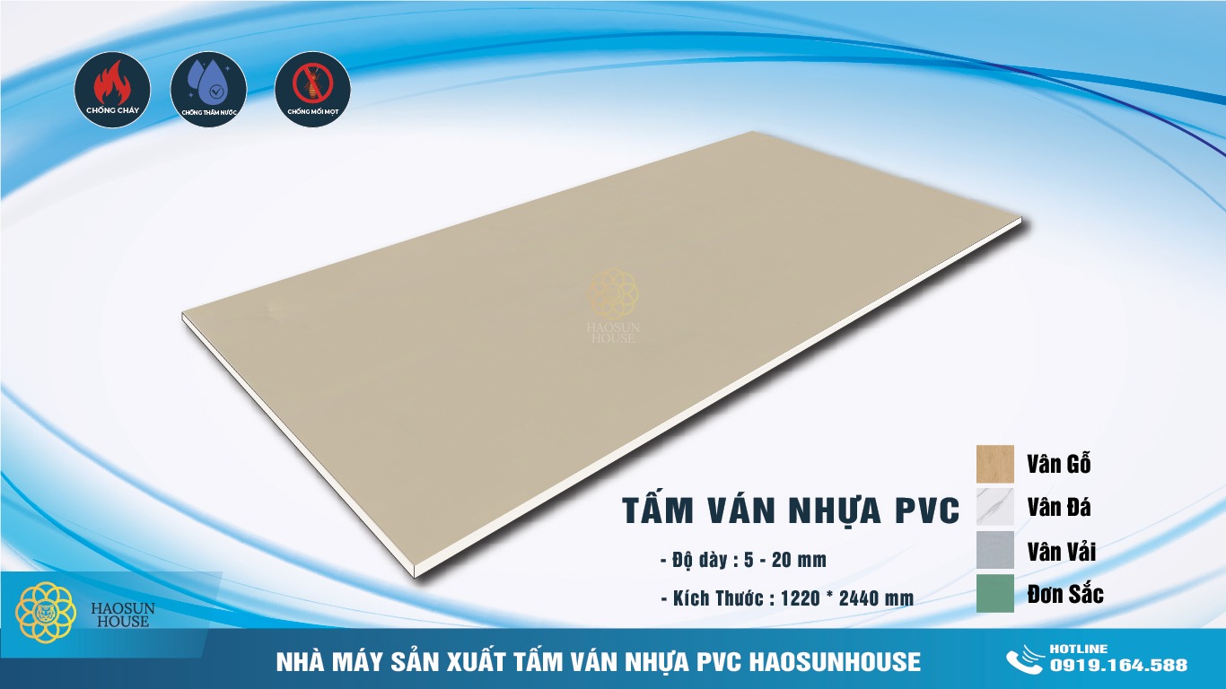 Tấm Nhựa PVC đơn sắc Haosunhouse