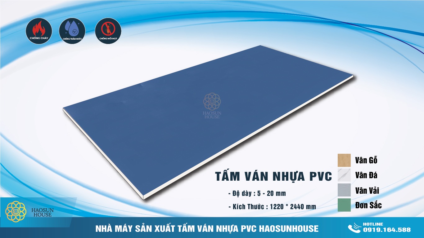 Tấm Nhựa PVC đơn sắc Haosunhouse