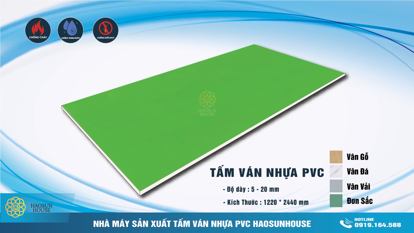 Tấm Nhựa PVC đơn sắc Haosunhouse