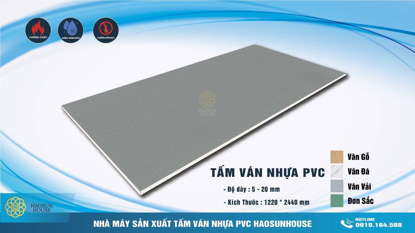 Tấm Nhựa PVC đơn sắc Haosunhouse
