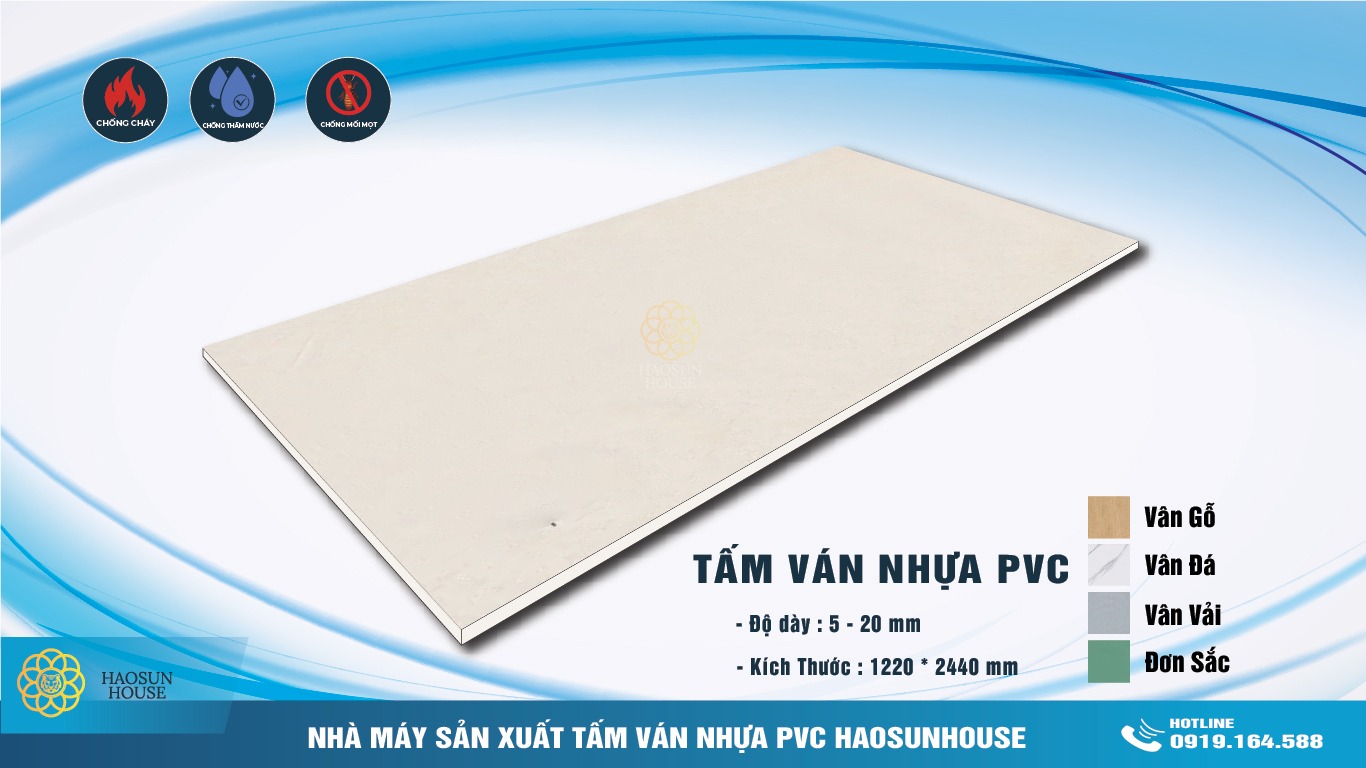 Tấm Nhựa PVC Vân Vải haosuhouse