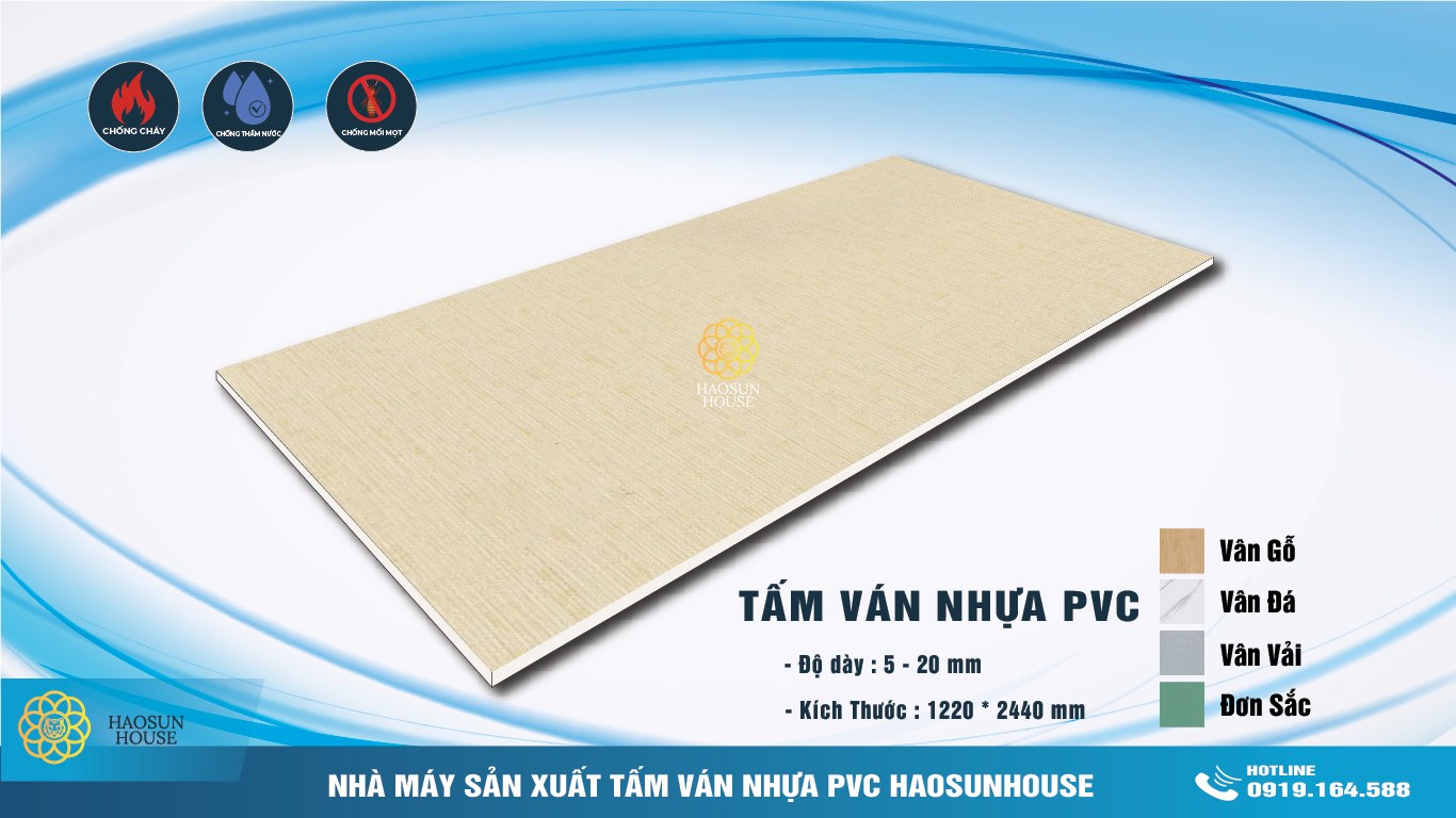 Tấm PVC phủ Melamine vân vải