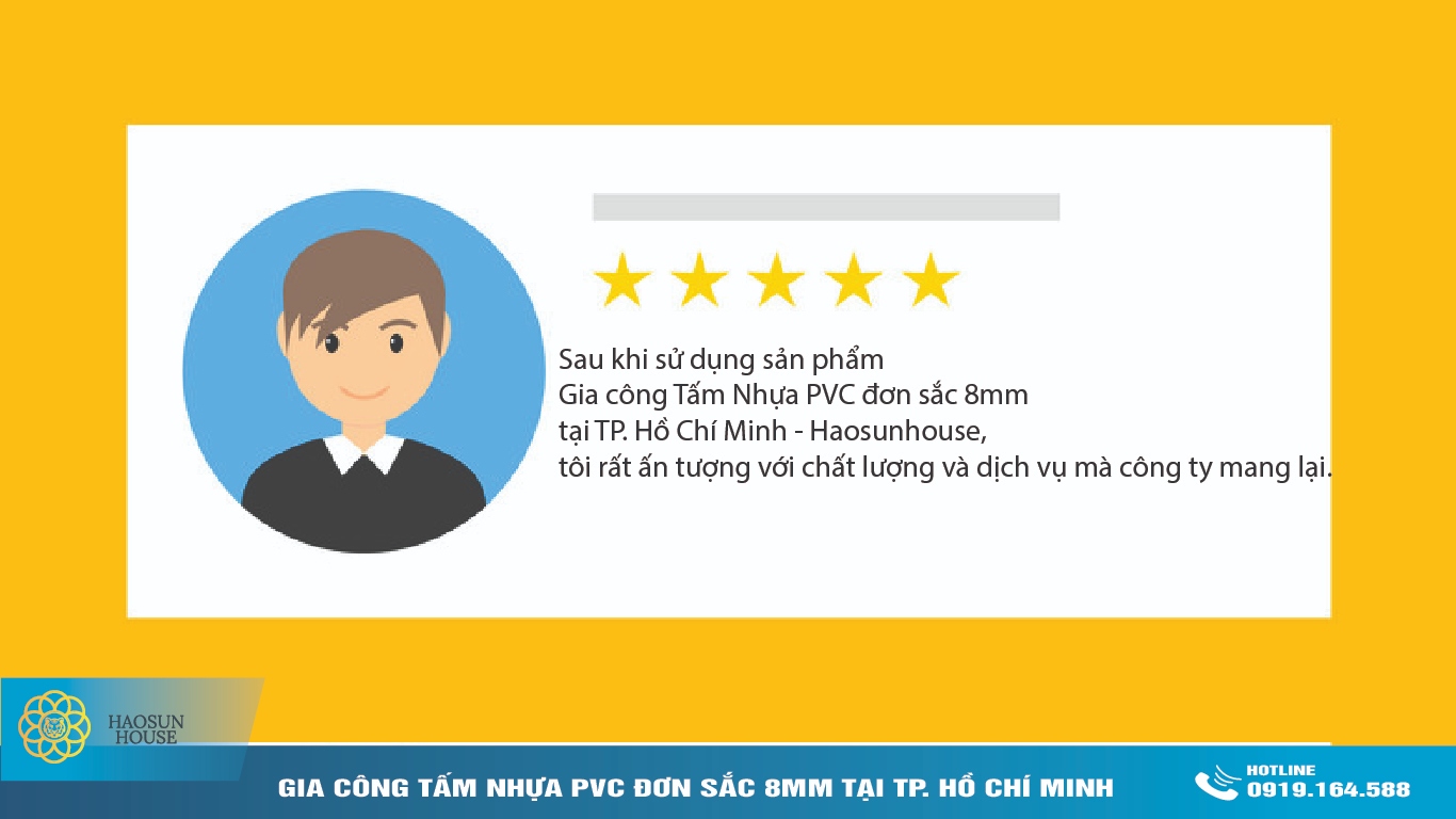 Đánh giá Tấm nhựa PVC đơn sắc 8mm haosunhouse