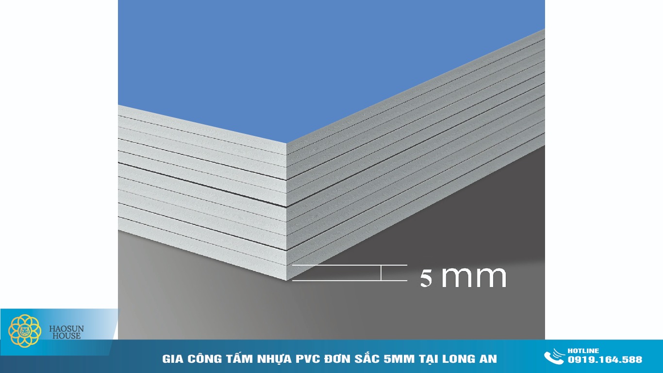 Gia công tấm nhựa pvc đơn sắc 5mm haosunhouse