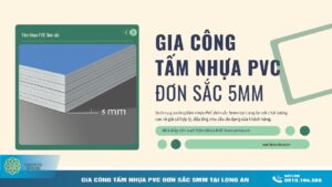Gia công tấm nhựa pvc đơn sắc 5mm haosunhouse