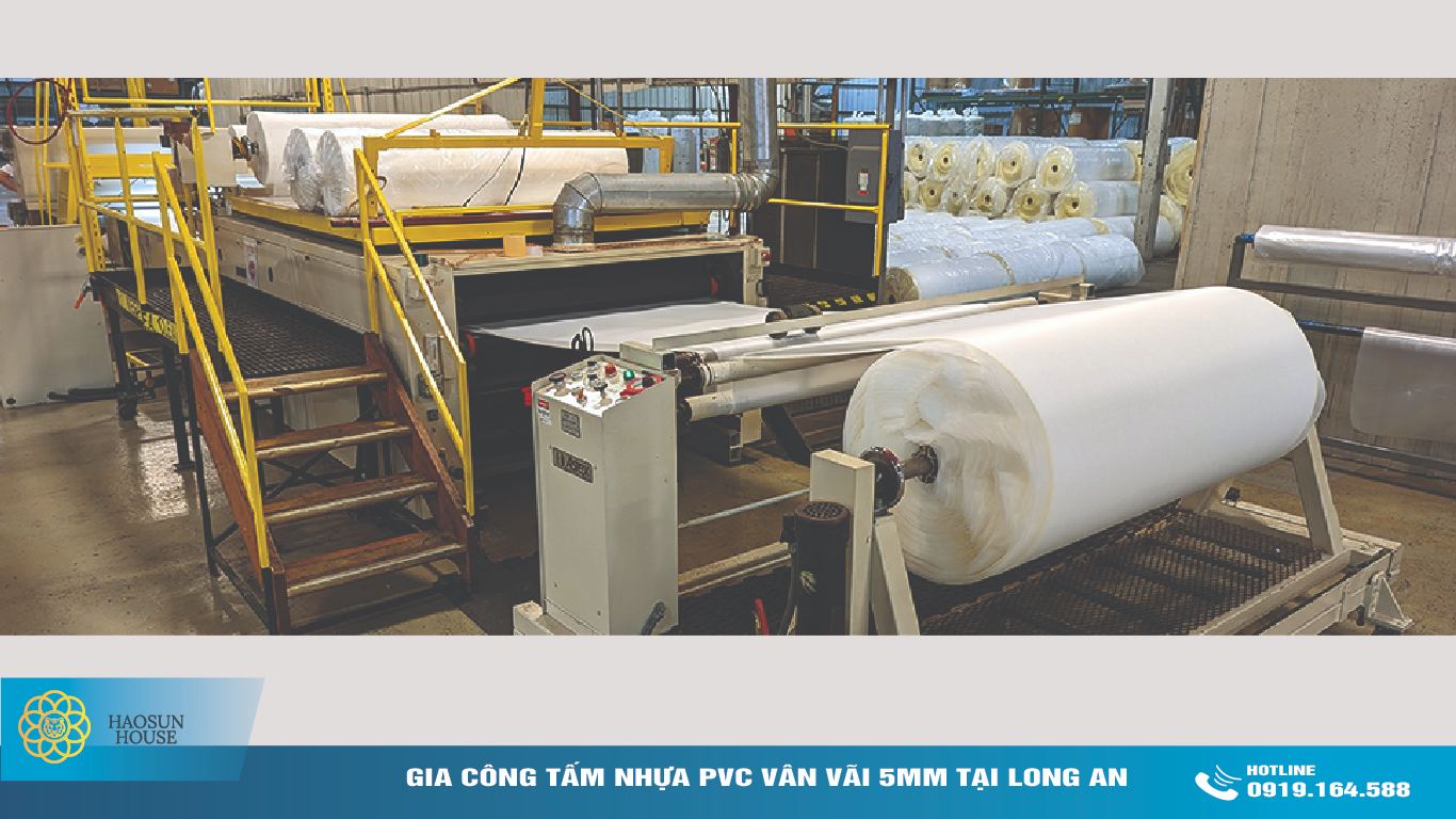 Gai công tấm nhựa pvc vân vải 5mm haosunhouse