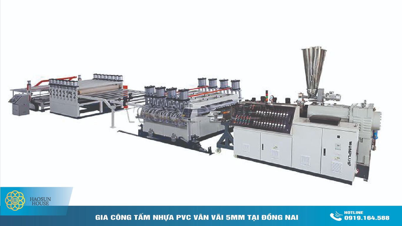 Gia công tấm nhựa pvc vân vải 5mm tại đồng nai