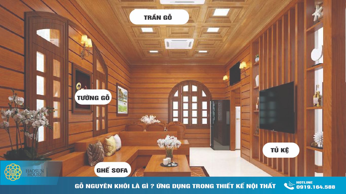Ứng dụng gỗ Nguyên Khối