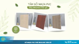 Gỗ Nhựa PVC phủ Melamine Vân Gỗ