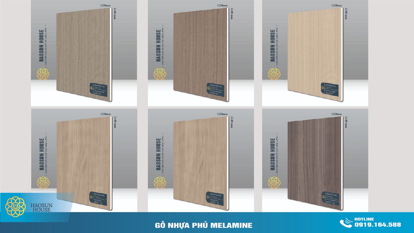 Mẫu mã Gỗ Nhựa Phủ Melamine Haosunhouse