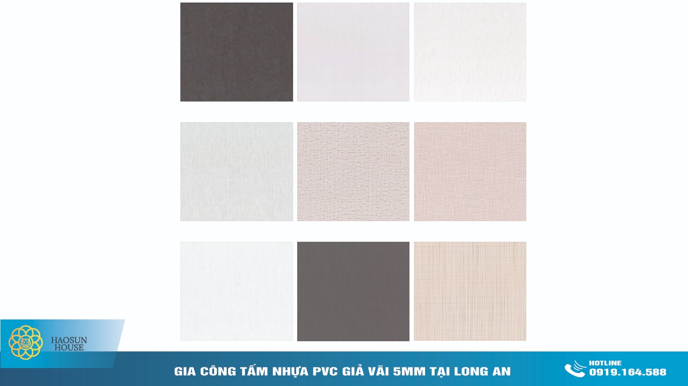 Mẫu mã tấm nhựa pvc giả vải