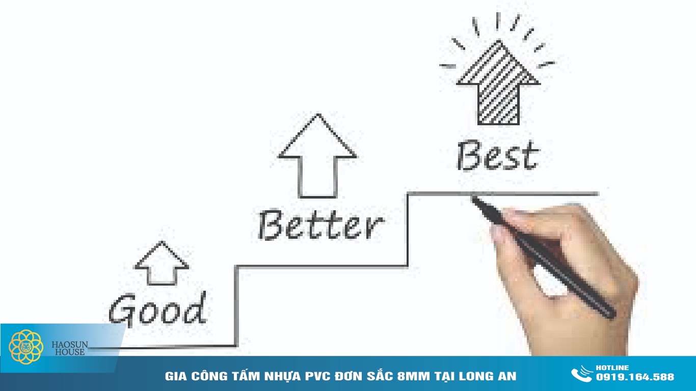 Phản hồi tấm nhựa pvc đơn sắc 8mm