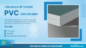 Tấm Nhựa ốp tường pvc vân vải 5mm haosunhouse