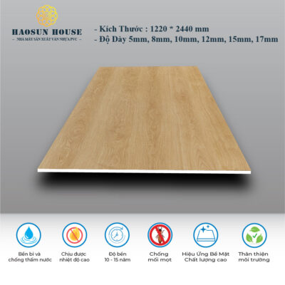 Tấm Nhựa PVC Melamine Vân Gỗ HSH388