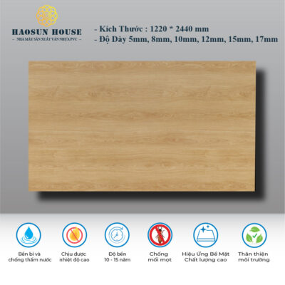 Tấm Nhựa PVC Melamine Vân Gỗ HSH388